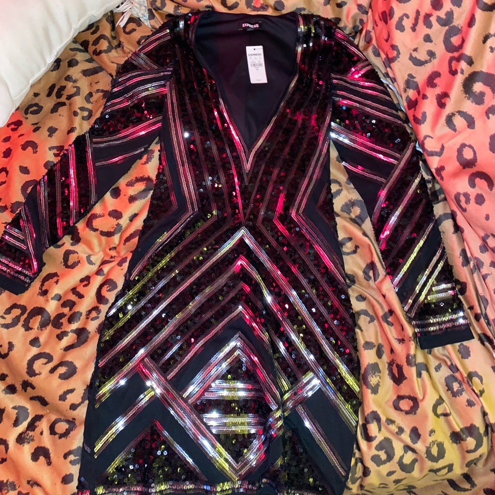 EXPRESS sequin dress NWT